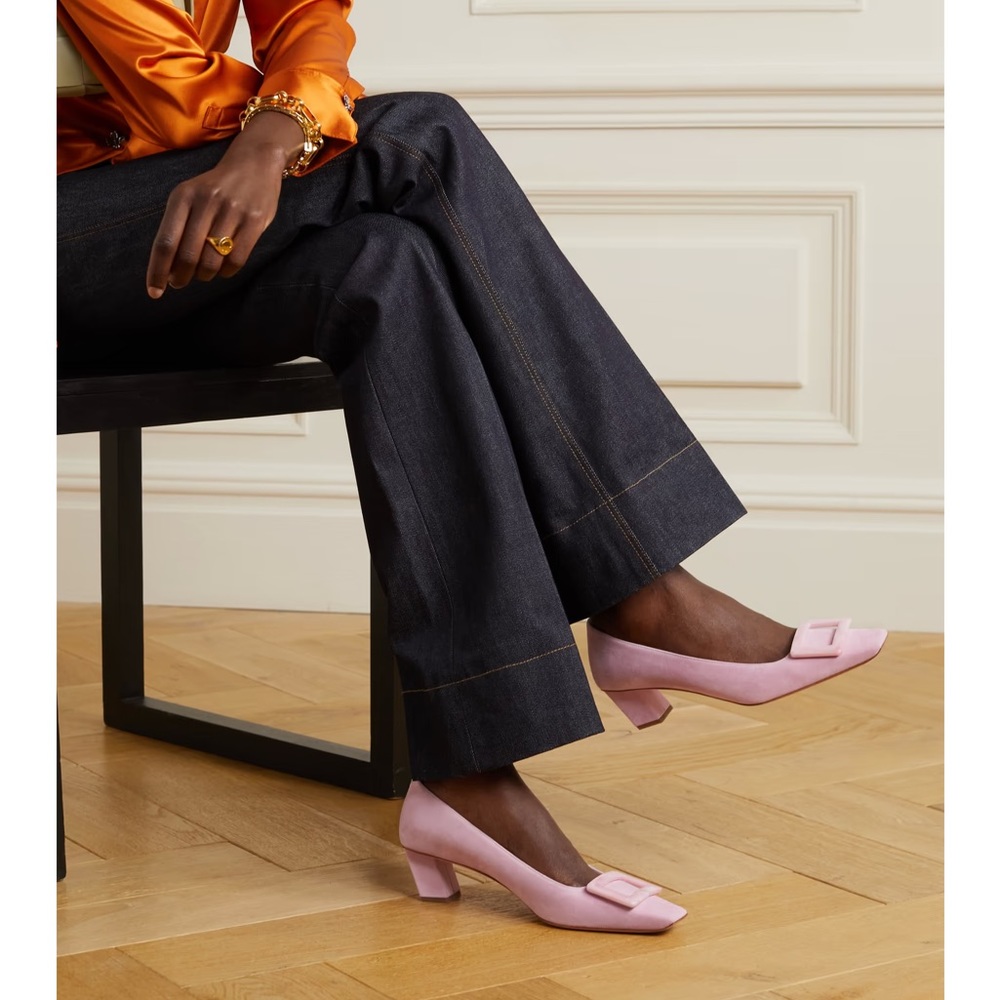 NWT - ROGER VIVIER - 45MM BELLE VIVIER PATENT LEATHER PUMPS